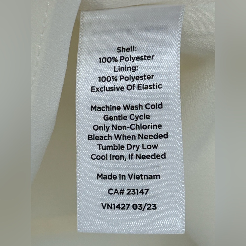 "NWT" Talbots Ivory Smocked Sheer Long Sleeve Blouse- Women's Small - Picture 5 of 10
